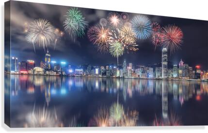 Hong Kong Firework Canvas Print