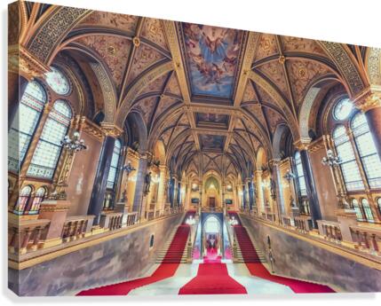 Hungarian Parliament Interior Canvas Print