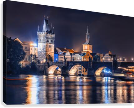 Night in Prague Canvas Print