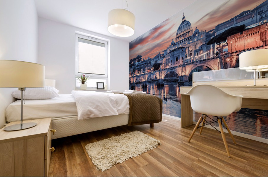 Pink Rome Mural print