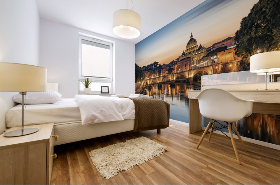 Rome in the evening Mural print