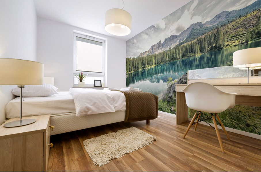 Carezza lake Mural print