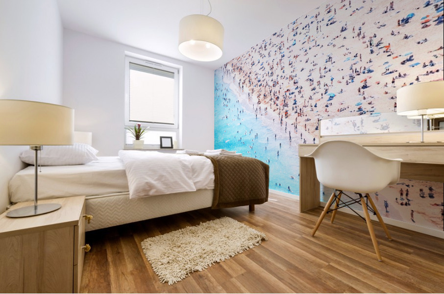 The beach Mural print