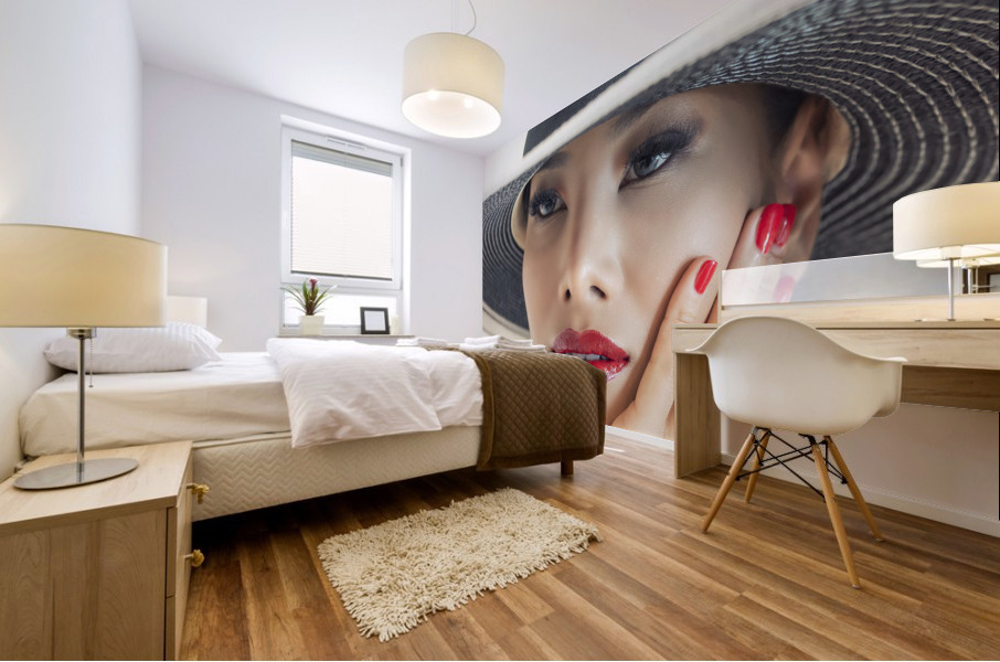 Red black me Mural print