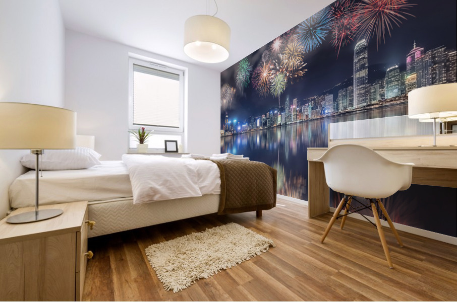Hong Kong Firework Mural print