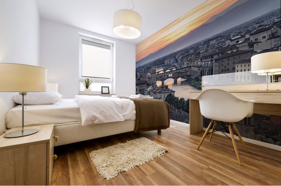 Sunset in Florence Mural print