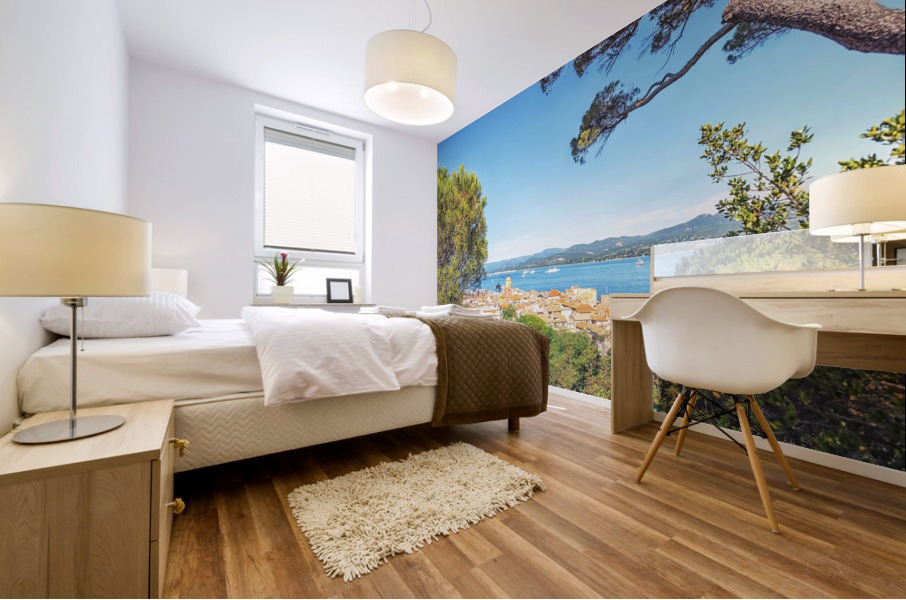 St Tropez Roofs Mural print