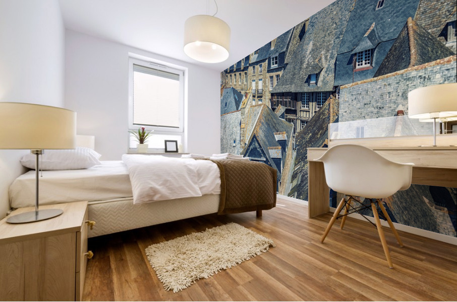 Dinan Roofs Mural print