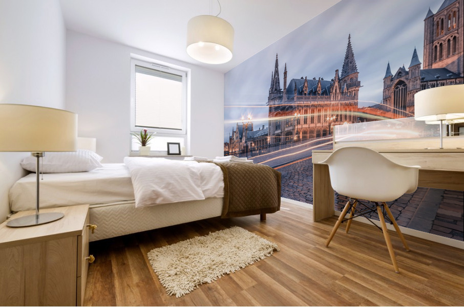 Bruges City Mural print
