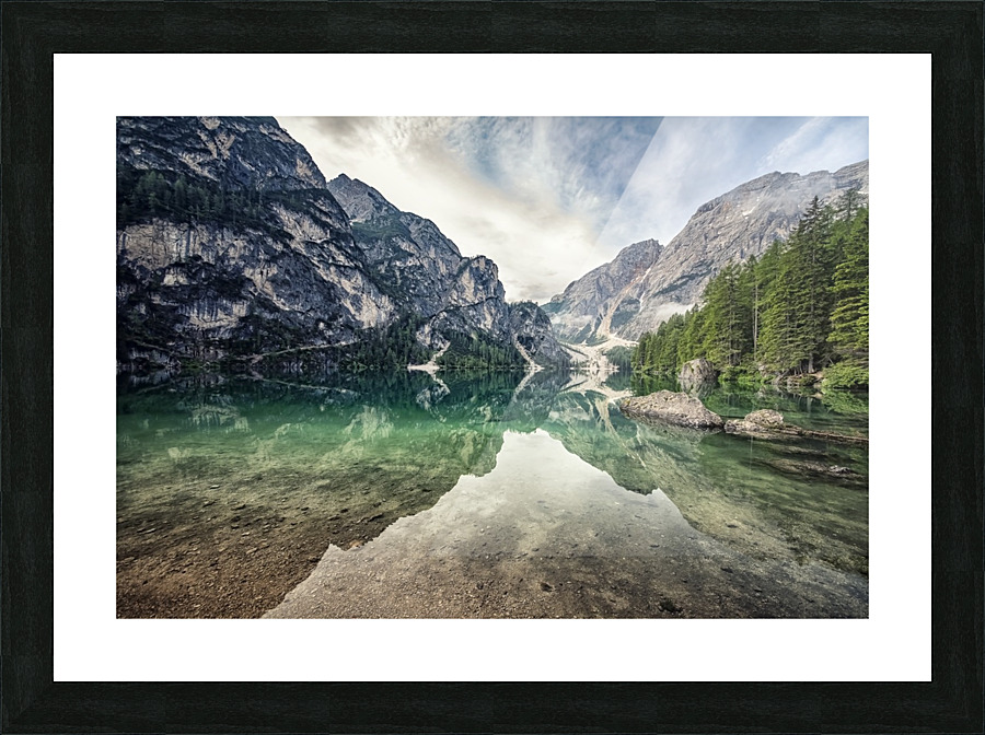 Reflection at Braies Picture Frame print