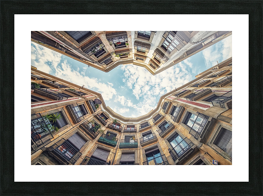 Barcelona street Picture Frame print