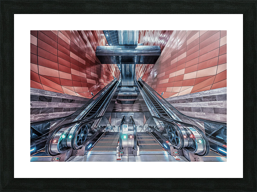 Escalator Picture Frame print