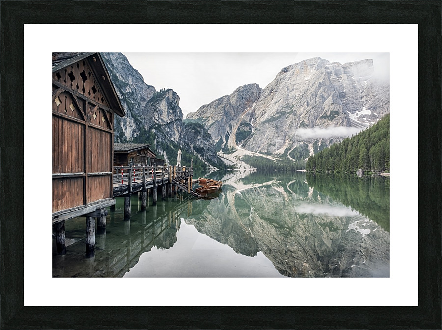 Braies reflection Picture Frame print