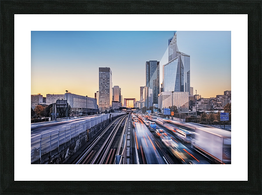 La Defense at sunset Picture Frame print