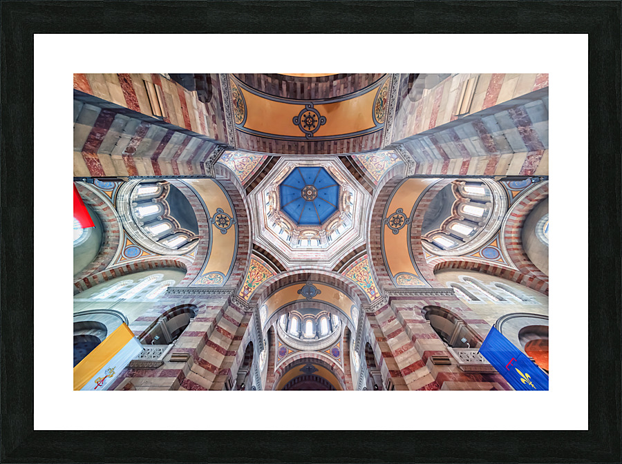 Marseille Cathedral Picture Frame print