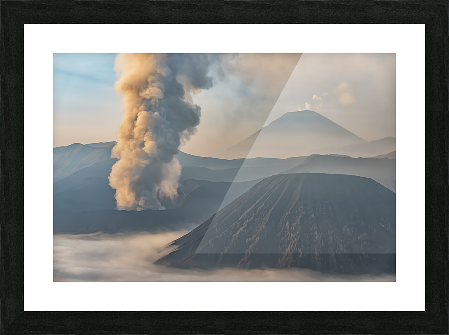 Active Volcano Picture Frame print