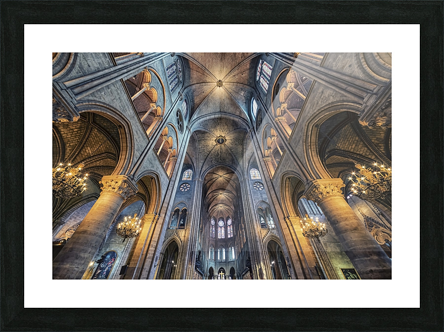 Inside Notre-Dame Picture Frame print