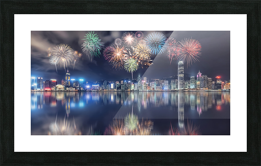 Hong Kong Firework Picture Frame print