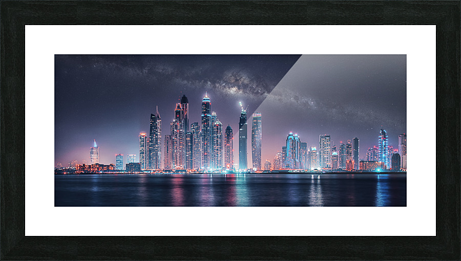 Dubai Night Picture Frame print