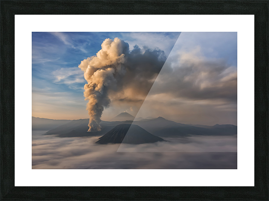 Smoke and fire Picture Frame print