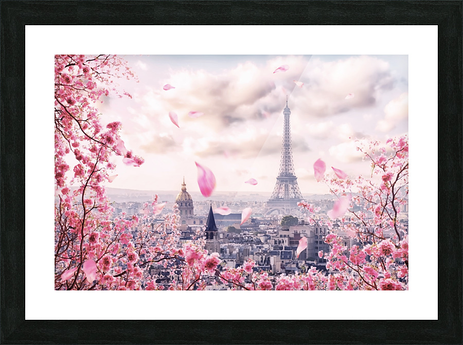 Pink Paris Picture Frame print