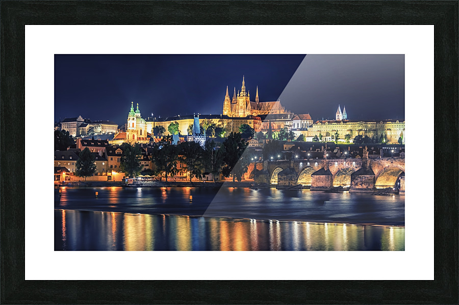 Prague By Night Picture Frame print