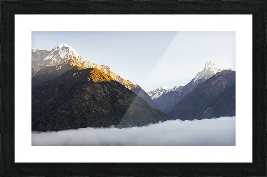 The misty mountain Picture Frame print