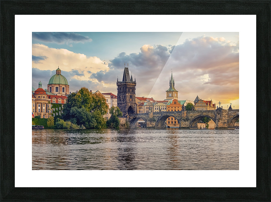 Prague Sunset Picture Frame print