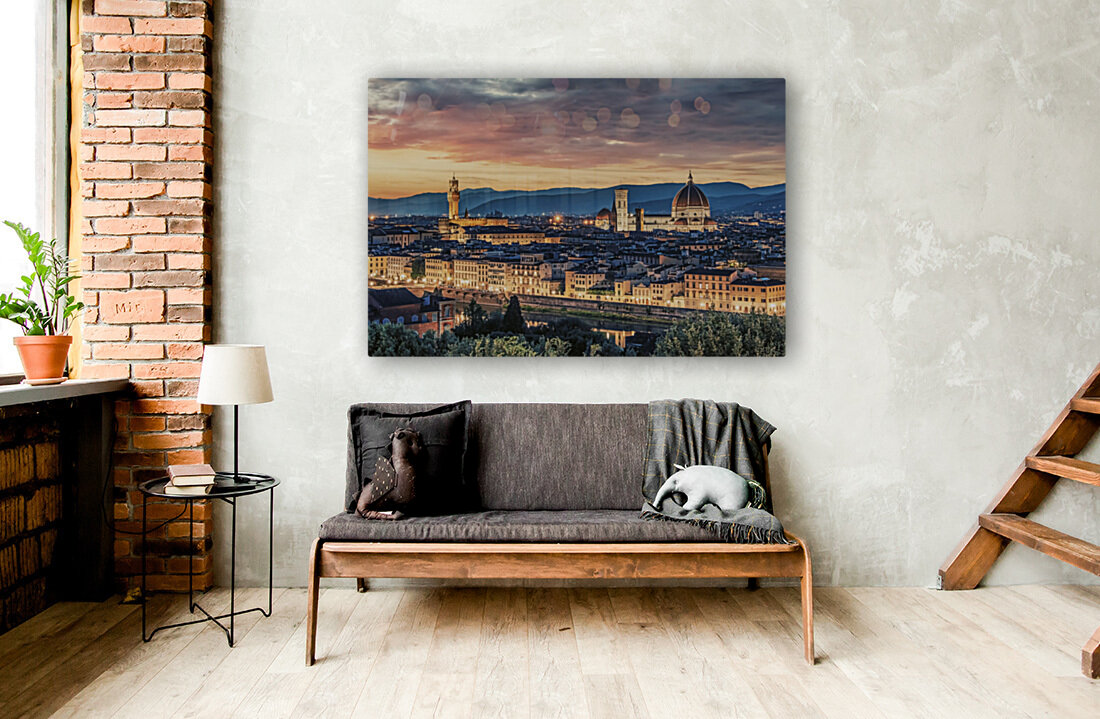 Florence at sunset Reproduction