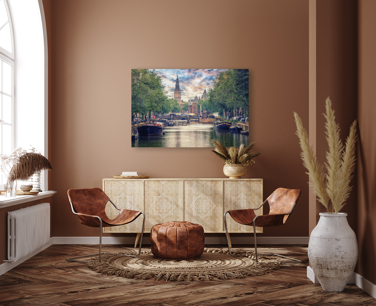 Amsterdam City Sunset Reproduction