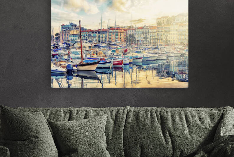 Cannes city in the evening by Manjik Pictures