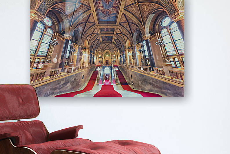 Hungarian Parliament Interior by Manjik Pictures