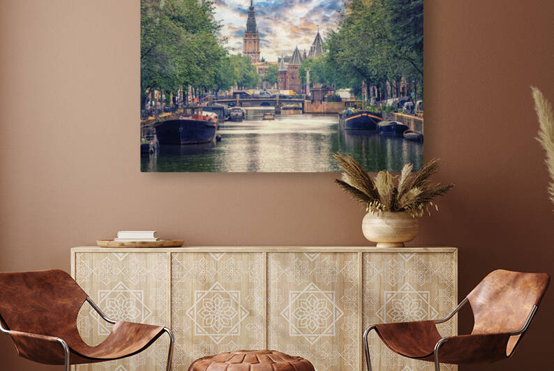Amsterdam City Sunset Reproduction