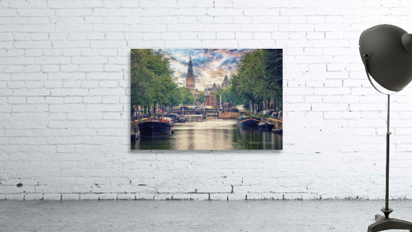 Amsterdam City Sunset Wall Preview