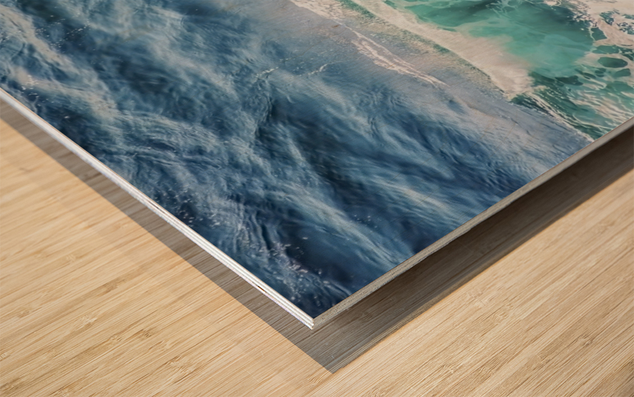 The wave Wood print