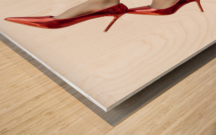 So chic So red Wood print