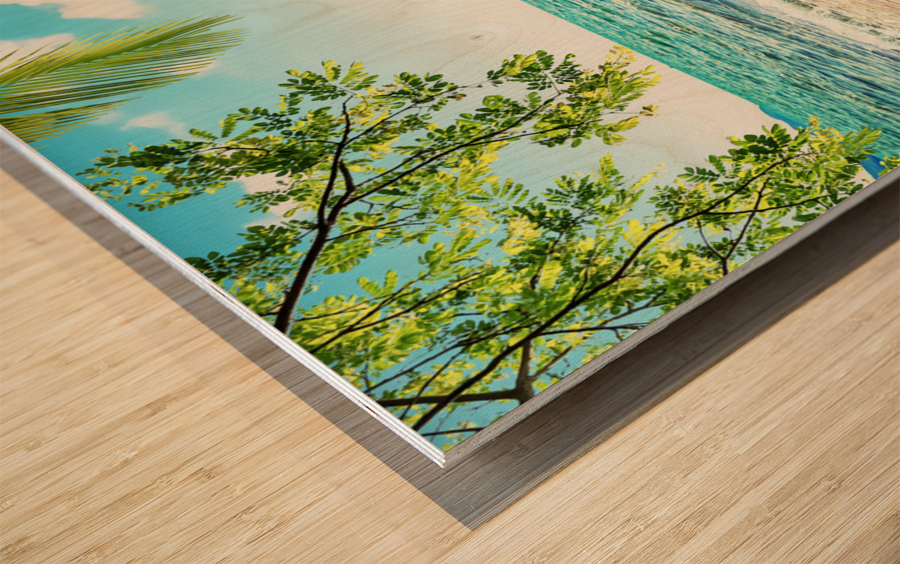 Sea Sand and Sun Wood print
