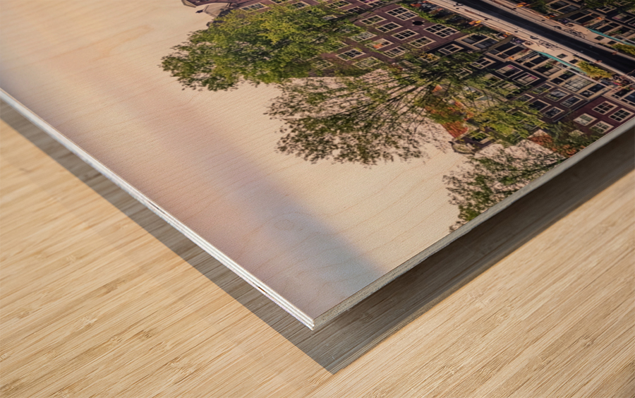 Amsterdam Reflection Wood print