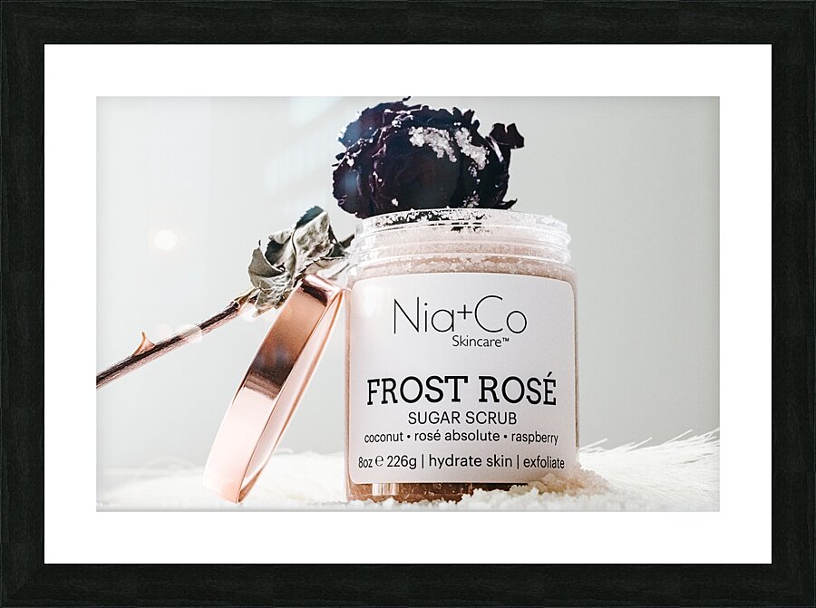 FROSTED ROSE Picture Frame print