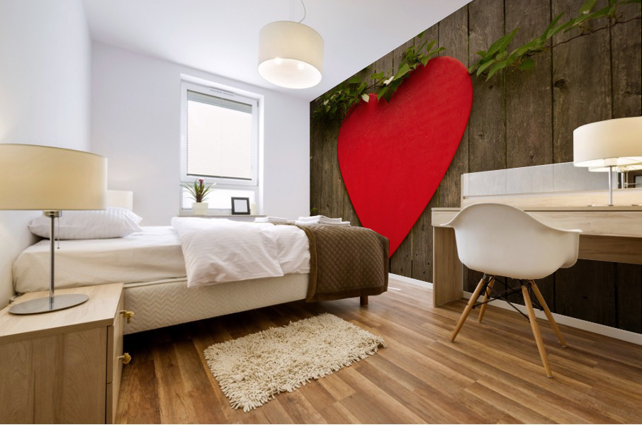 Red Heart Final Mural print
