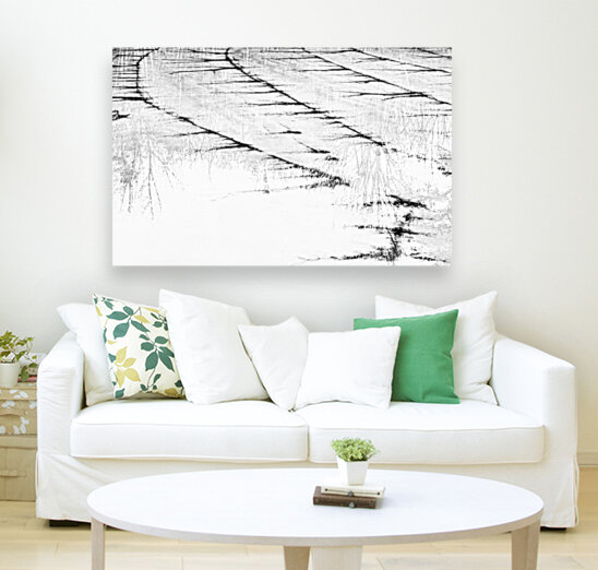 Frozen Pond Abstract Reproduction