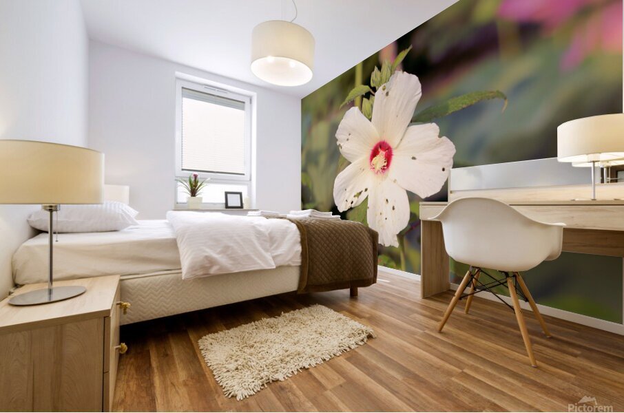 White Too Mural print