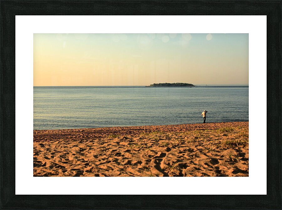 Midland Beach Morning Walker Picture Frame print