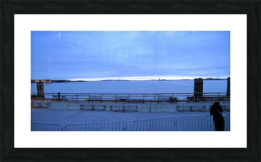 Evening in NY The Harbor stitch Picture Frame print
