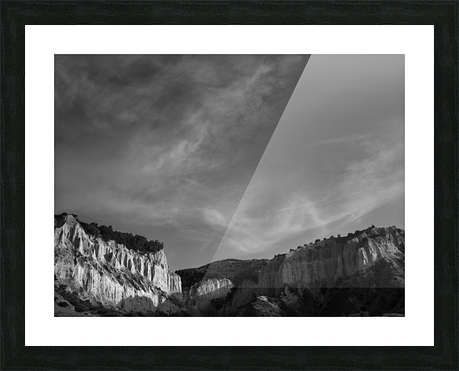 The clay mountains Picture Frame print