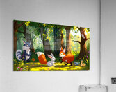 Collection of cute jungle animals Acrylic Print