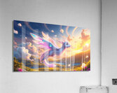 Image of an angel with the shape of a horse but an angel that flies Acrylic Print