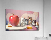 A White Mouse Eating A Medium KUCIu Acrylic Print