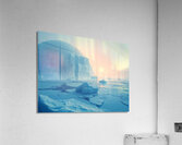 An Ice Planet with Frozen Oceans and Floating Icebergs Acrylic Print