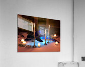 The dolphin with candles on the table is amazing and beautiful Acrylic Print